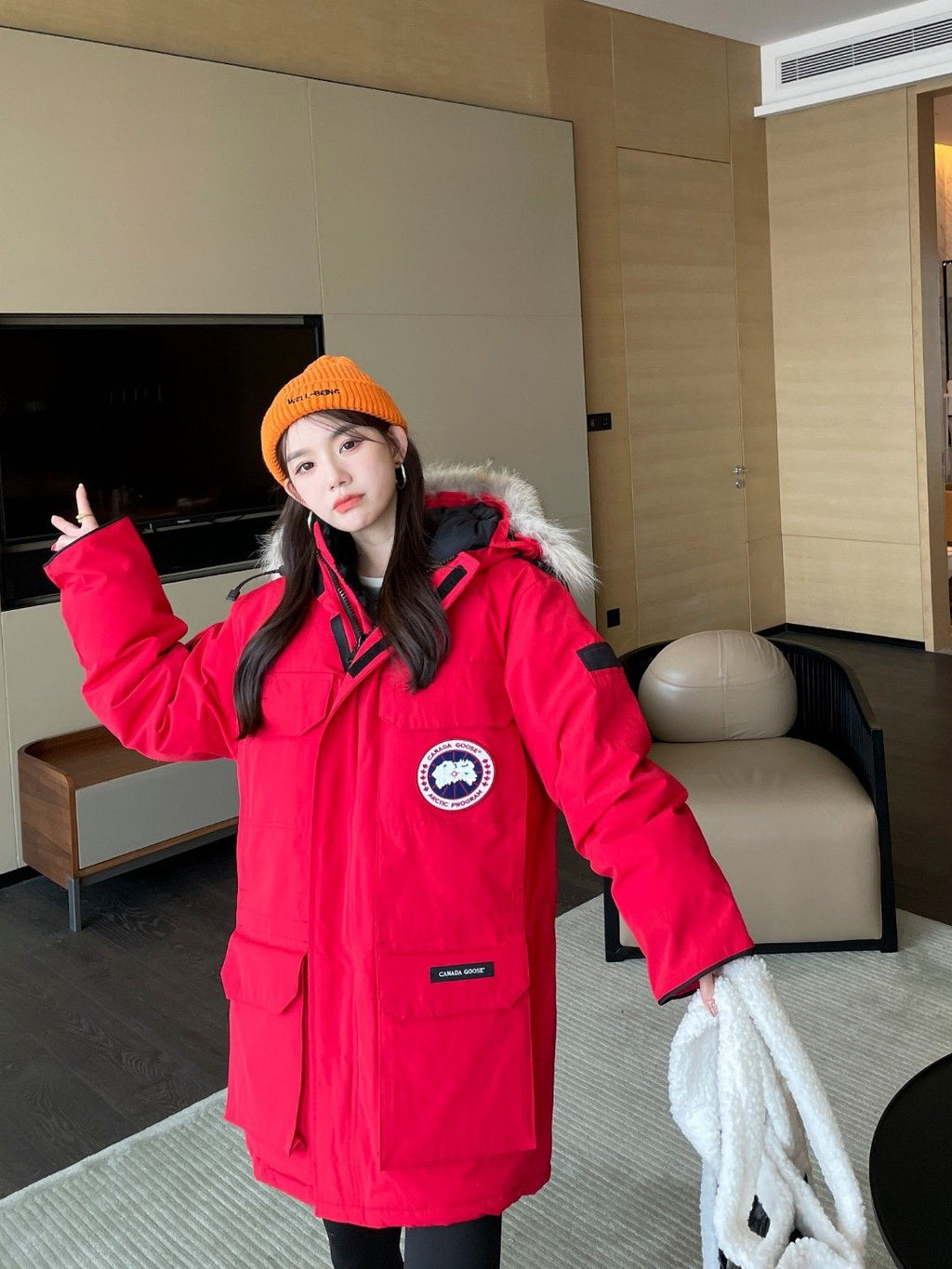 Canada Goose Hooded Fur-Trim Puffer Jacket