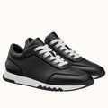 HERM Men's C-Addict Sneakers In Black Perforated calfskin